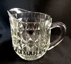 Vintage 1950's Jeanette Glass 5" Clear Windsor Diamond Depression Glass Pitcher