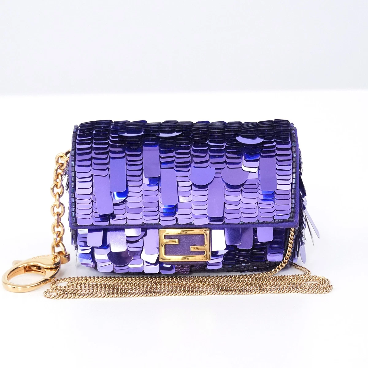 Fendi Purple Leather Exterior Bags & Handbags for Women for sale