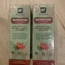 2 x Beworths Premium Berberine Supplement - Berberine Liquid Drops ( 4 oz total)