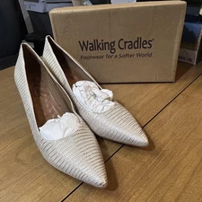 Walking Cradles Shoes Womens Size 13N Beige Gold Sophia Pumps W-71811 Lizard