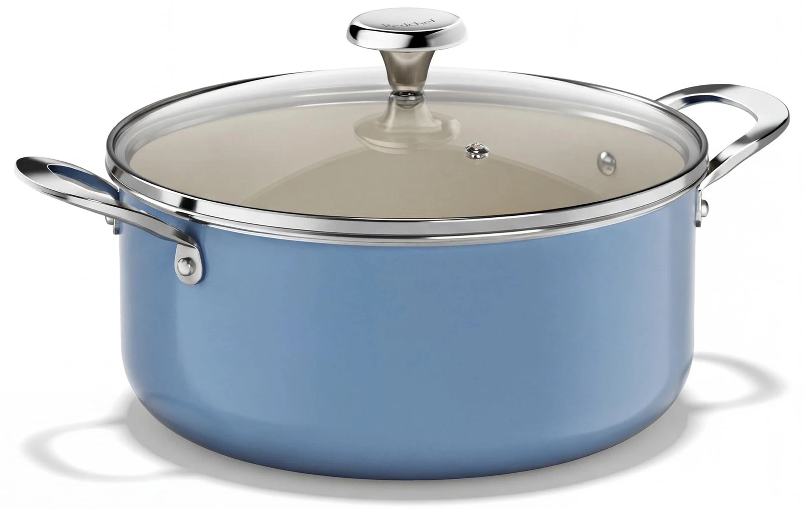 Ceramic Stock Pot, Induction Cooking Pot with Glass Lid for Soup, 5Qt Stockpo...