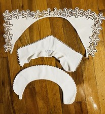 Lot Of 3 Vintage White Lace Collars