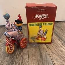 Juyou Circus Elephant with Monkey wind-up toy Works