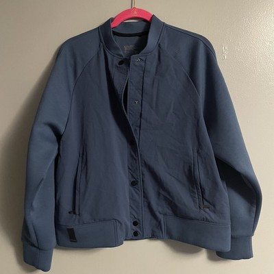 UNRL Jacket Mens Large Blue Full Zip Transition Performance Stretch Logo SOFT