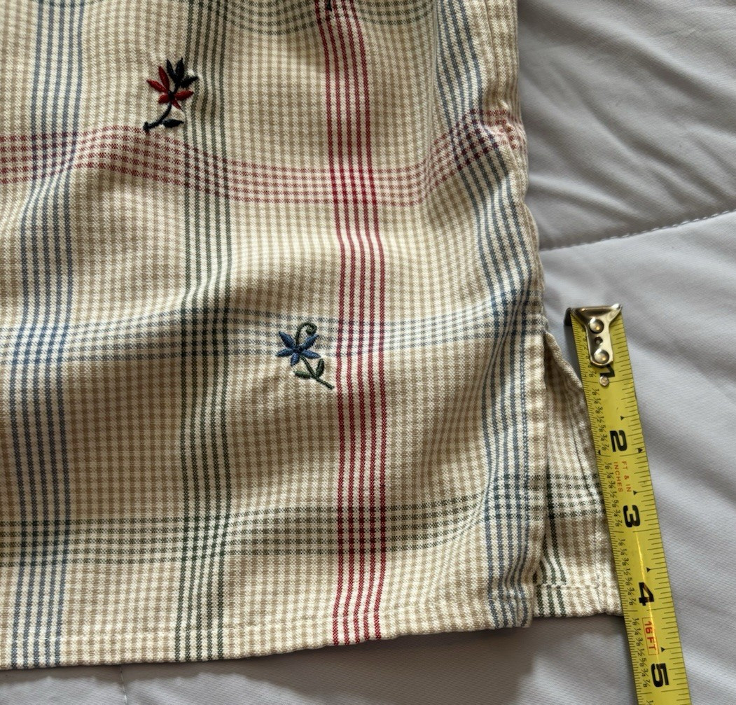 Vintage Alfred Dunner Petite Short Sleeve Button Up Stripes & Flowers Size 12P image 9