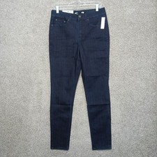 Seven7 Jeans Womens 10 Blue Dark Wash Denim High Rise Tummyless Skinny Seven 7