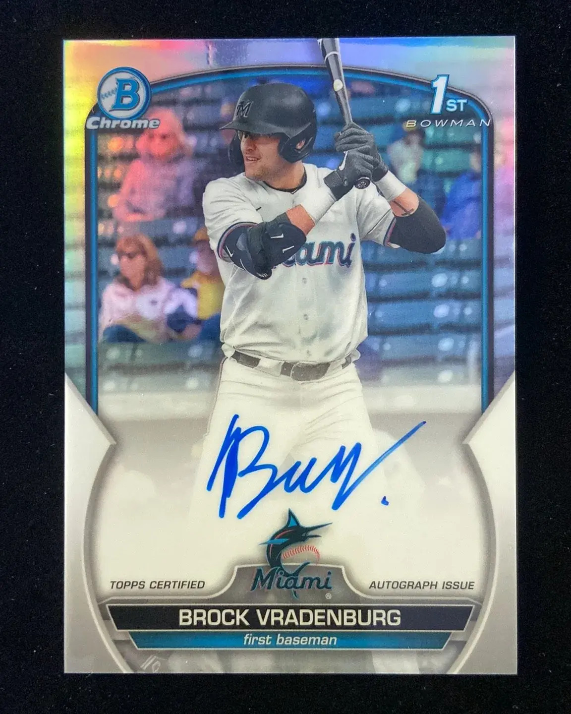 2023 Topps Bowman Chrome 1ST Brock Vradenburg 392/499 Refractor Auto #CDA-BV TOM