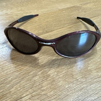 Vintage Oakley Jacket Sunglasses Burgundy Y2K 90's Made in USA