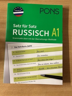 PONS Satz für Satz Russisch A1 Grammatik mit Übersetzungsmethode- NEU