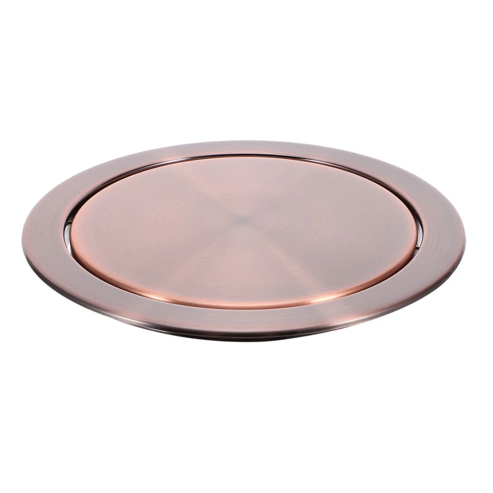  Stainless Steel Swing Trash Lids Countertop Recessed Garbage Can Cover Built-in - Image 2 of 4