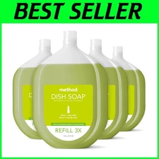 Powerful Biodegradable Dish Soap, Lime Scent - 54 Fl Oz x 4