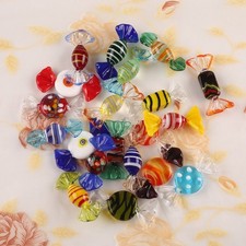 Candy Ornament Set Handmade Vintage Murano Style Glass 20pcs for Party Decor