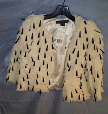 French Connection Rushes and Reeds Shrug Style 75AU4 Antique Lace sz 10 NWT