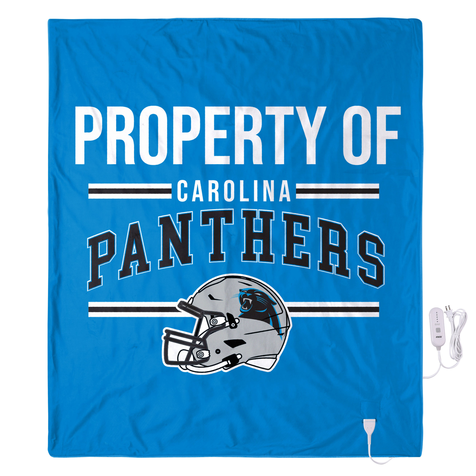 Эксклюзивное одеяло с подогревом FOCO NFL Carolina Panthers, 50x60