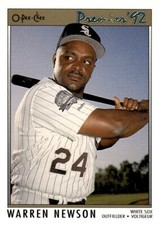 1992 O-Pee-Chee Premier #76 Warren Newson RC Chicago White Sox