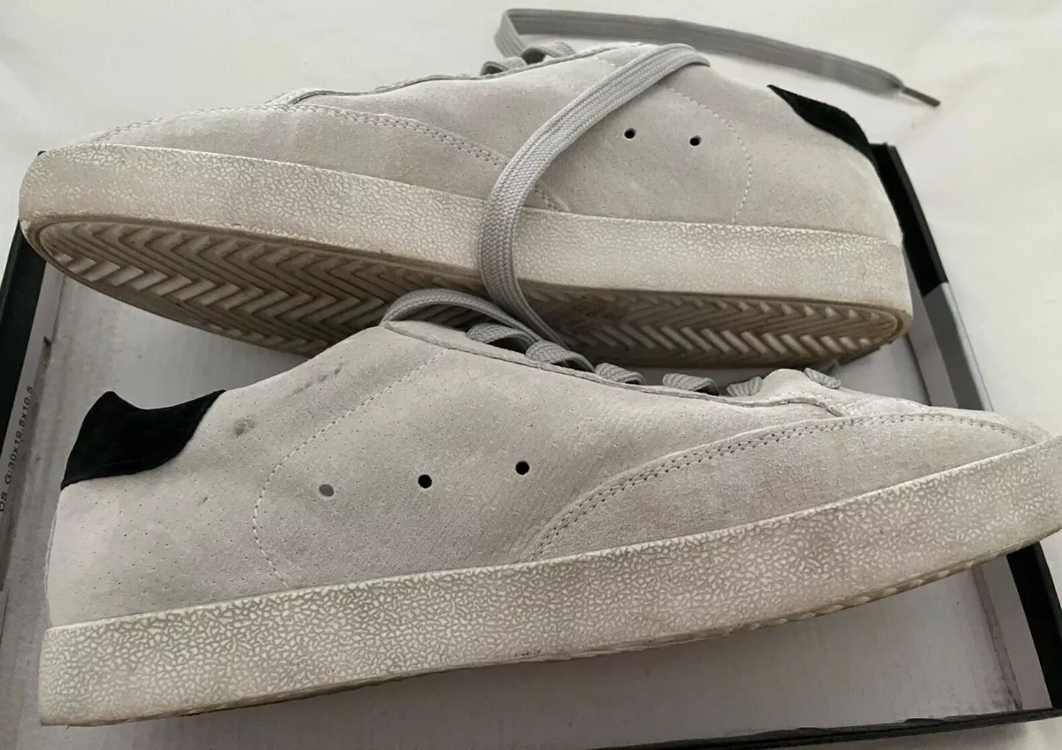 PreOwned FRANCESCO MILANO sneakers white and black suede star size