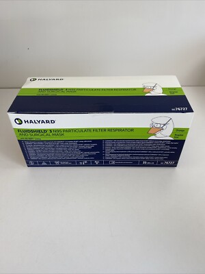 HALYARD 76727 FLUIDSHIELD Surgical N95 Respirator Mask Level 3 Orange Pack 35