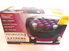 Remington Ionic Hot Hair Curler Roller Set H5600 20 Velvety Rollers 18 Clips