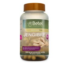 Betel Natural Organic Ginger Capsules - 1500 mg per serving - 90 Capsules