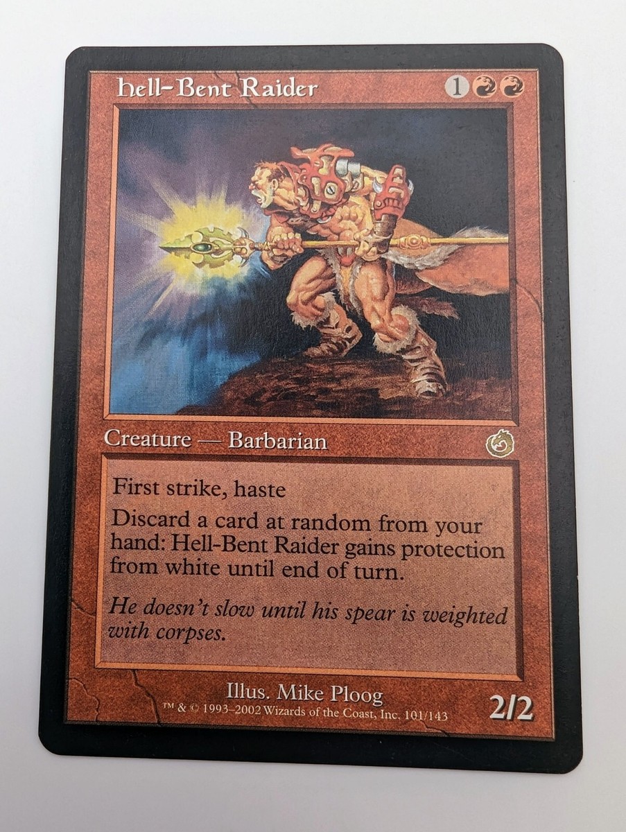 hellbent cards mtg commander deck thoughts and experiences First strike HELL-BENT RAIDER #101 Torment MTG