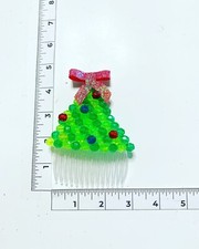 Handmade Hair Bows - Holiday - Christmas - Christmas Tree - Hair Comb 1