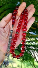 Old German misky Prayer Worry Beads Kanayan Baga Subha Tasbih Tasbeeh FATURAN