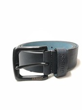 Men’s Guess Blue Leather Belt Size 34 To 36 Waist(uk03981