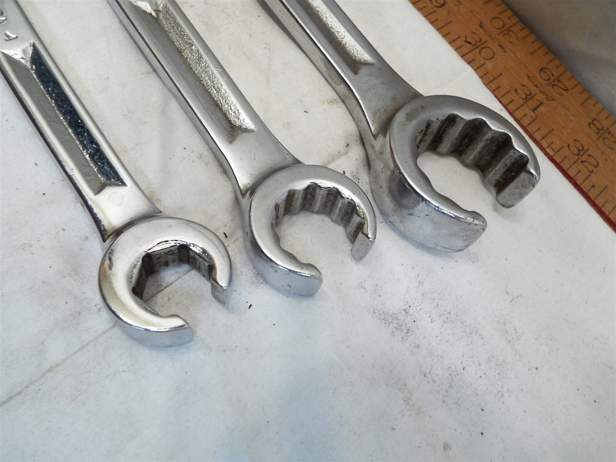 Set 3 Snap-On Flare Nut Wrenches RXH 1/2 - 1-1/8