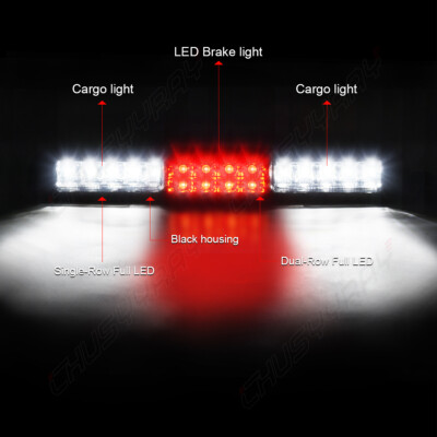 Fit For 99-07 Silverado Sierra 3rd Tail Brake Light Cargo Lamp Black Housing