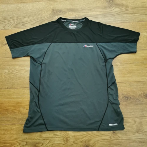 Berghaus T Shirt Mens L Large Grey Argentium Short Sleeve Hiking Walking Outdoor