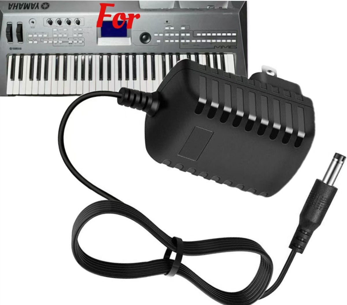 AC Adapter For Yamaha MM6 61-Key MM8 88 Key Keyboard Synthesizer Power Supply