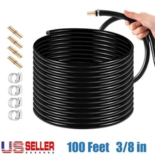 100FT 3/8" Self Sinking Aeration Hose PVC Pond Aerator Hose Kit for Garden Patio
