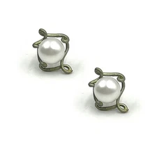 MICHAEL MICHAUD "Pea Pod" 1 Pearl Post Earring 4297 BZWP