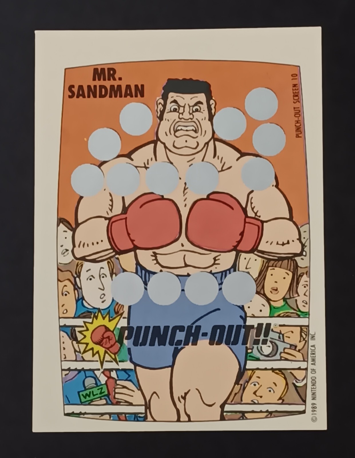 1989 Topps Nintendo Punch-Out!! Scratch-Offs #10 Punch-Out Screen 10 Mr. Sandman