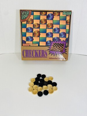 Woodland Series Checkers by Fundex Games WOOD CHECKER PIECES ONLY 23 Pieces