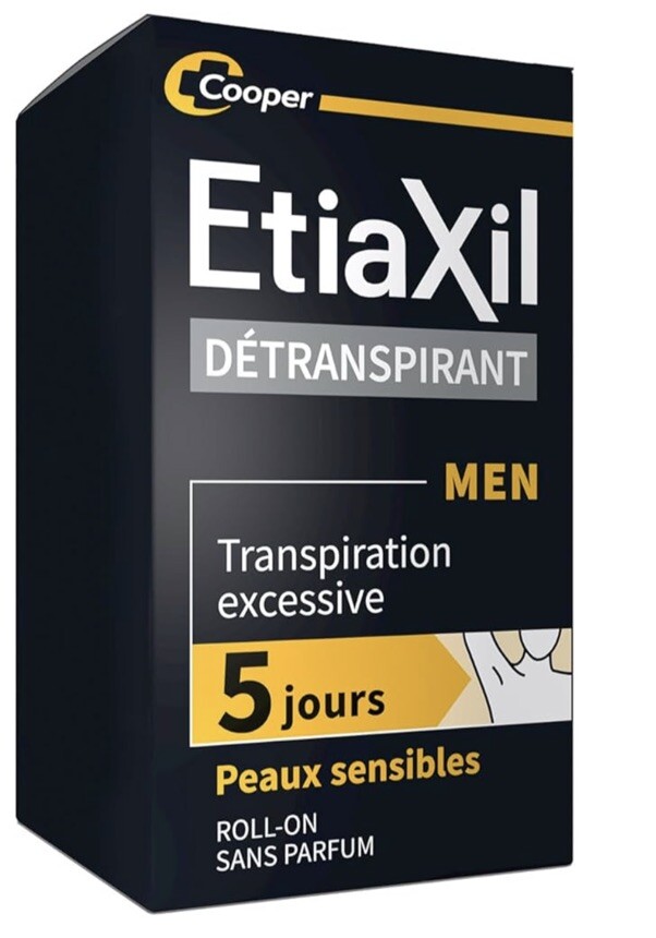 Etiaxil Détranspirant Men le roll-on idéal pour rester au sec lors des réunions et du sport