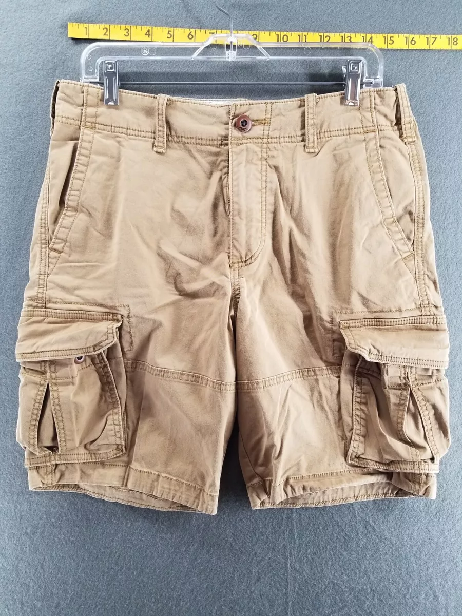 Hollister Classic Cargo Shorts Tan Beige Mens size 30 HCO Baggy