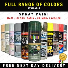 Spray Paint Aerosol All-Purpose Matt Gloss Metal Wood Plastic 250,300 &400ml-B12