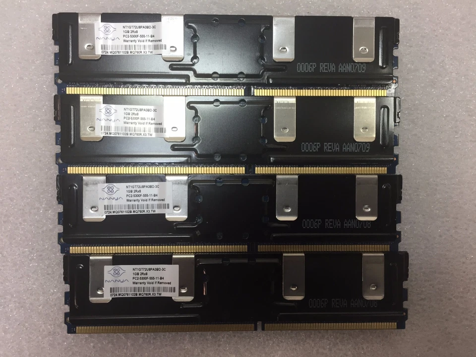 2 x Nanya 1GB DDR2 server memory NTGT72U8PA3BD-3C 398706-051 PC2-5300F-555-11-B4 - Image 2 of 2