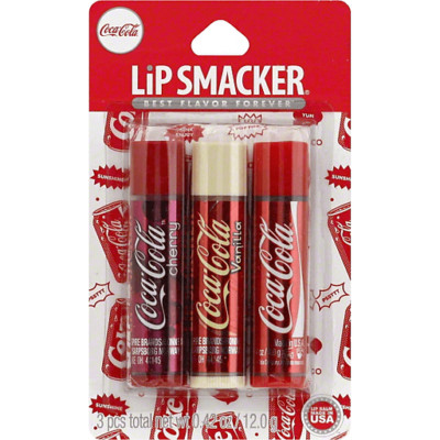 Lip Smacker Coca Cola Stocking Stuffer Lip Balm: Coke Classic, Cherry, Vanilla