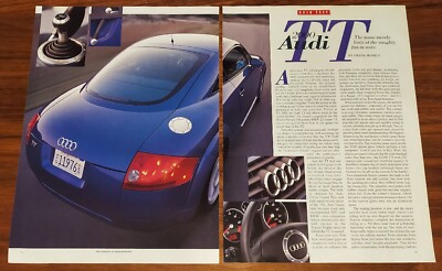 AUDI 2000 TT COUPE MAGAZINE ARTICLE CAR AND DRIVER ROAD TEST SPORT GERMANY
