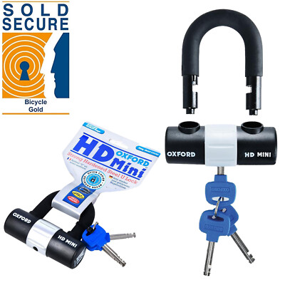 Oxford HD Mini Shackle 14mm OF161 Secure Motorbike Motorcycle Lock Disc Lock