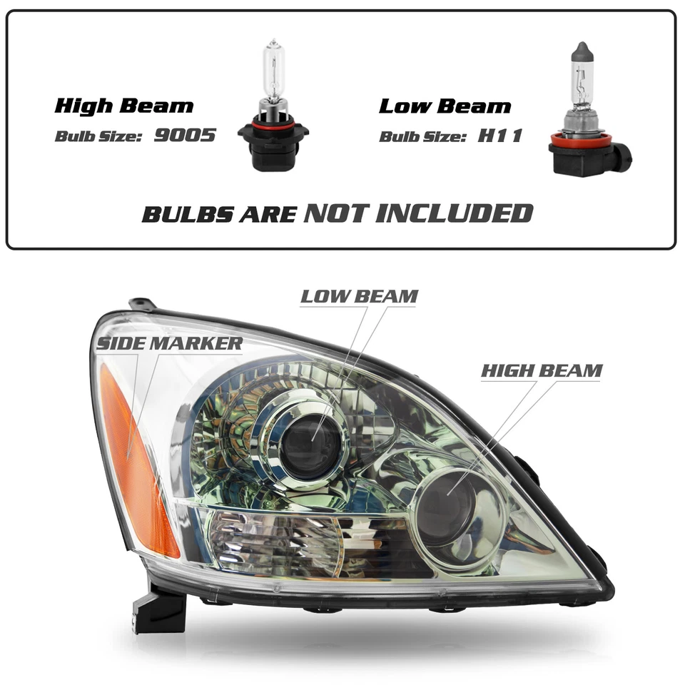 Conjunto de faros para Lexus GX470 2003-2009 cromados sin equipamiento deportivo par L+R Foto 4 de 4