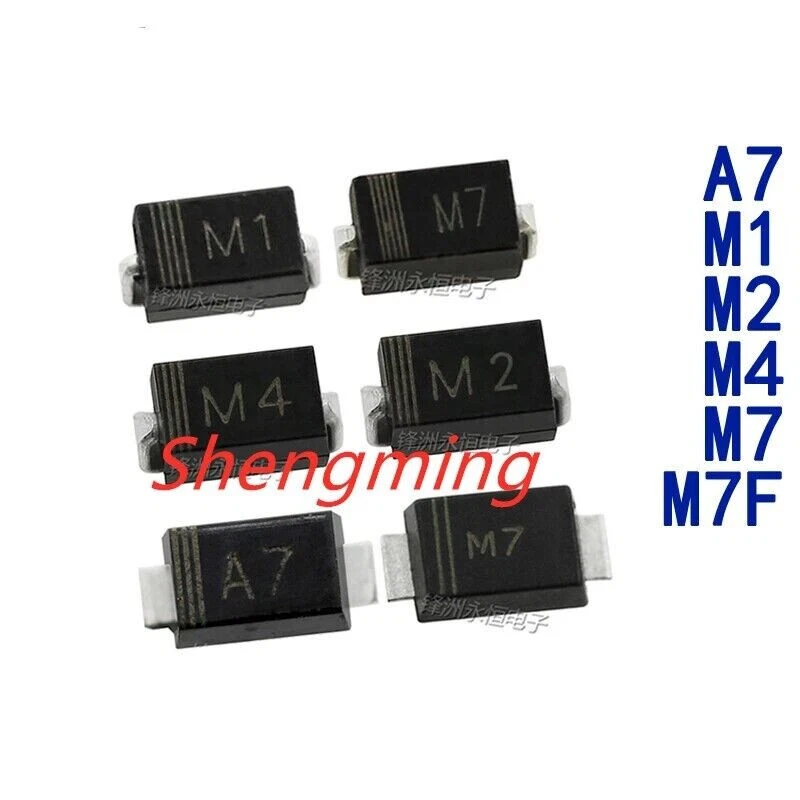 Full reel 1N4007 M7/M1/M2/M4/M7F/A7/T7/F7/S2M/S3M SMA - Bild 1 von 1
