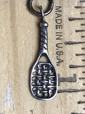 STERLING SILVER TENNIS RACKET CHARM