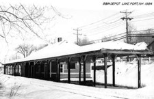 Lake Port New Hampshire Railroad Depot Real Photo Vintage Postcard K80665