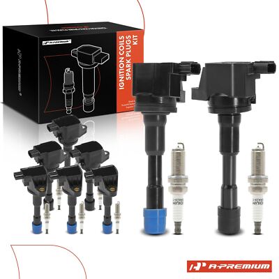 A-Premium 8x Ignition Coils & 8x Iridium Spark Plugs for Honda Civic 12-13 Acura
