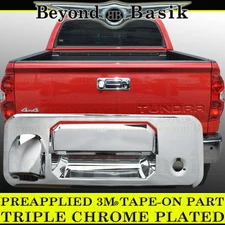 For TOYOTA TUNDRA 2014-2021 Chrome Tailgate Handle COVER w/ Camera+Key Hole