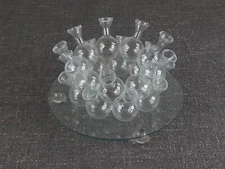 Vintage Glass Masterpiece Flower Floral Arranger Centerpiece With Stand