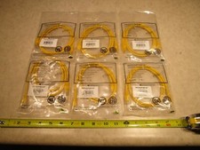LOT OF 6 MONOPRICE YELLOW CAT5E CABLES 3FT, S0471